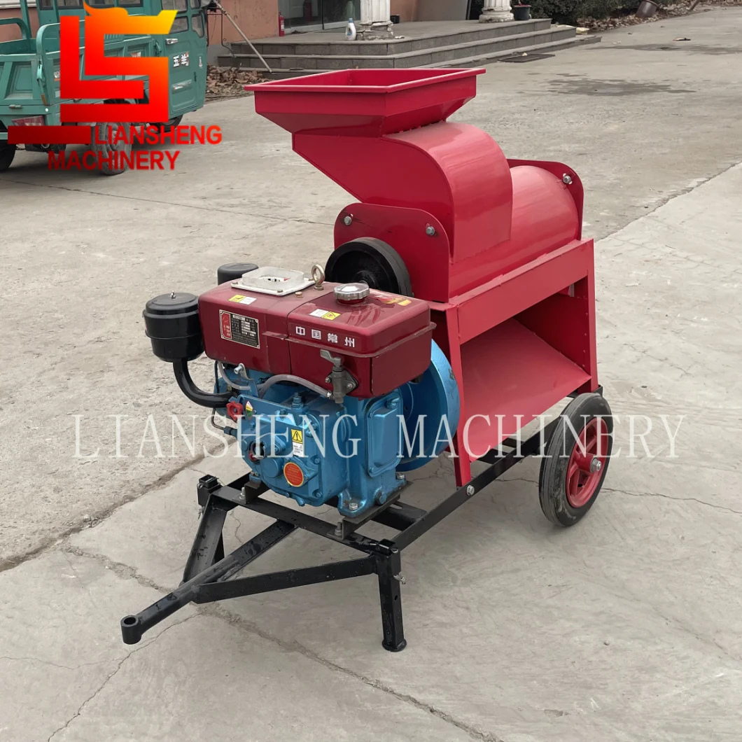 Portable Small Corn Thresher Diesel Engine Corn Threshing Machine