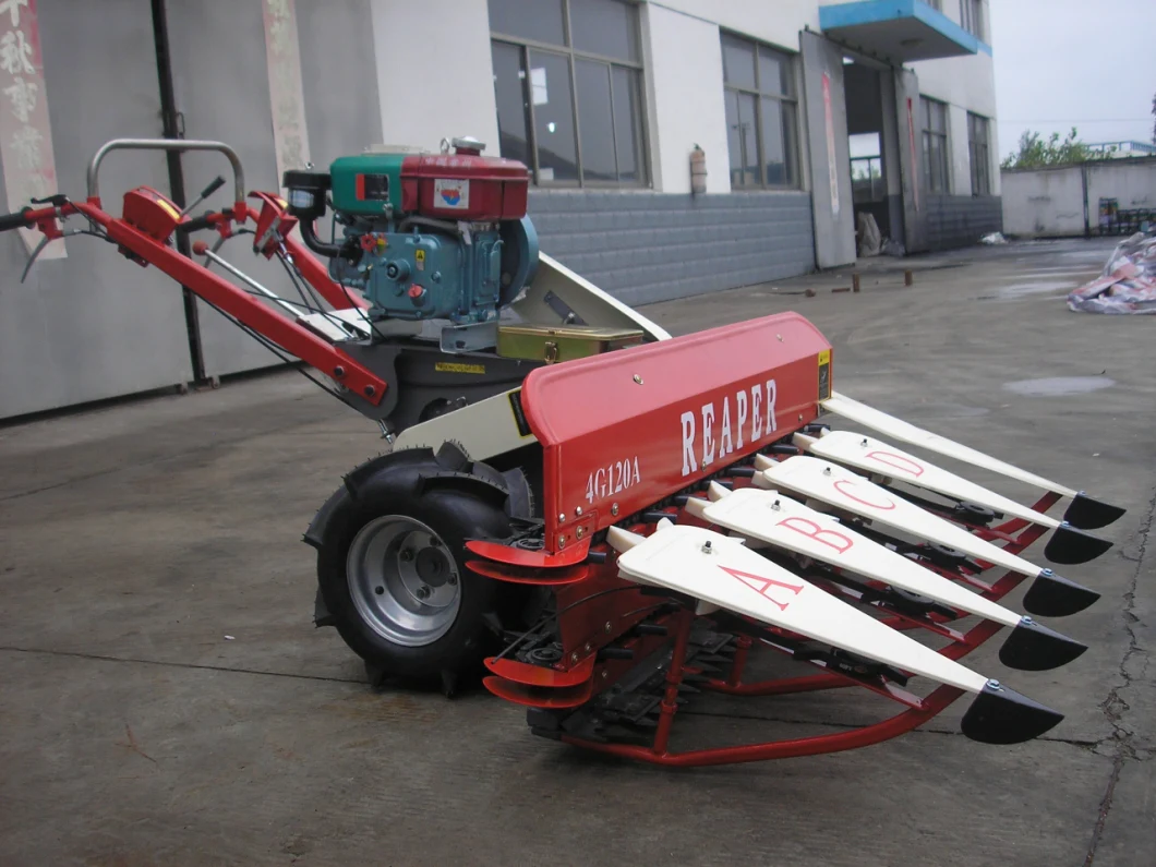 Hand Power Tiller Harvester Small Mini Rice and Wheat Paddy Cutting Harvester Machine