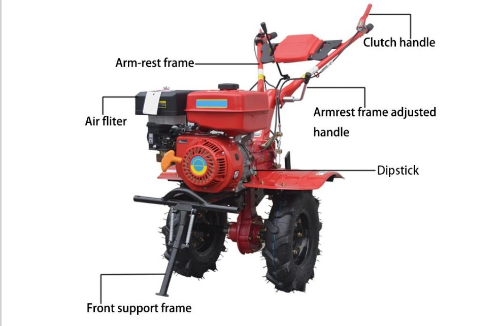 Bia173f 250cc Mini Diesel Power Rotary Weeder Tillers for Farm Agricultural Ploughing Machine Cultivator