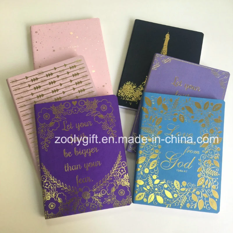 Customize Color Pull-up Leather Cover Agenda Notebook with Embossed Logo