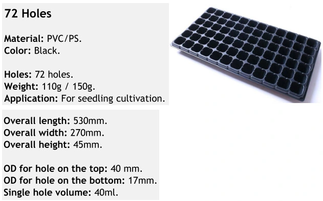 Nursery Trayplastic Seedling Pots Seed Tray for Greenhouse Nursery