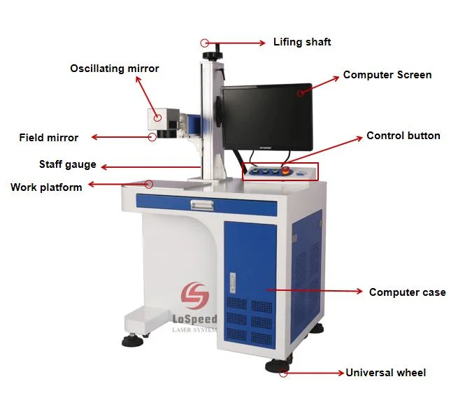 CE Approved Metal Laser Engraver Air Cooling Fiber Laser Marking System