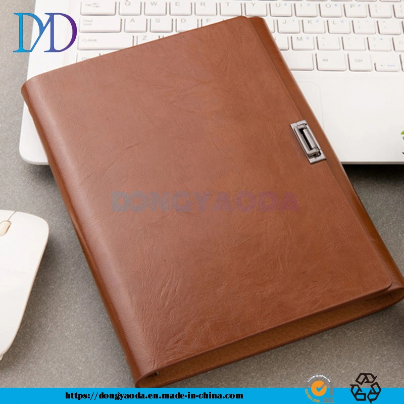 Custom Soft Leather Loose-Leaf Notebook A5, Printed Corporate Logo Book