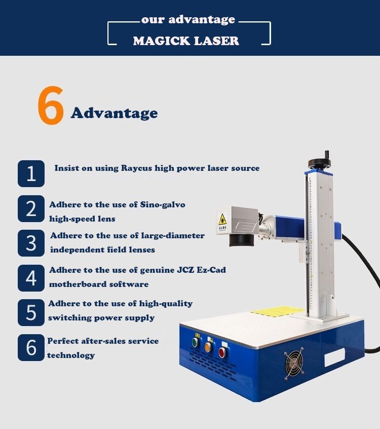 Low Price Logo 20W 30W 50W Raycus Fiber Laser Marking Machine Mini Laser Date Printing Machine Mini Laser Engraving Machine