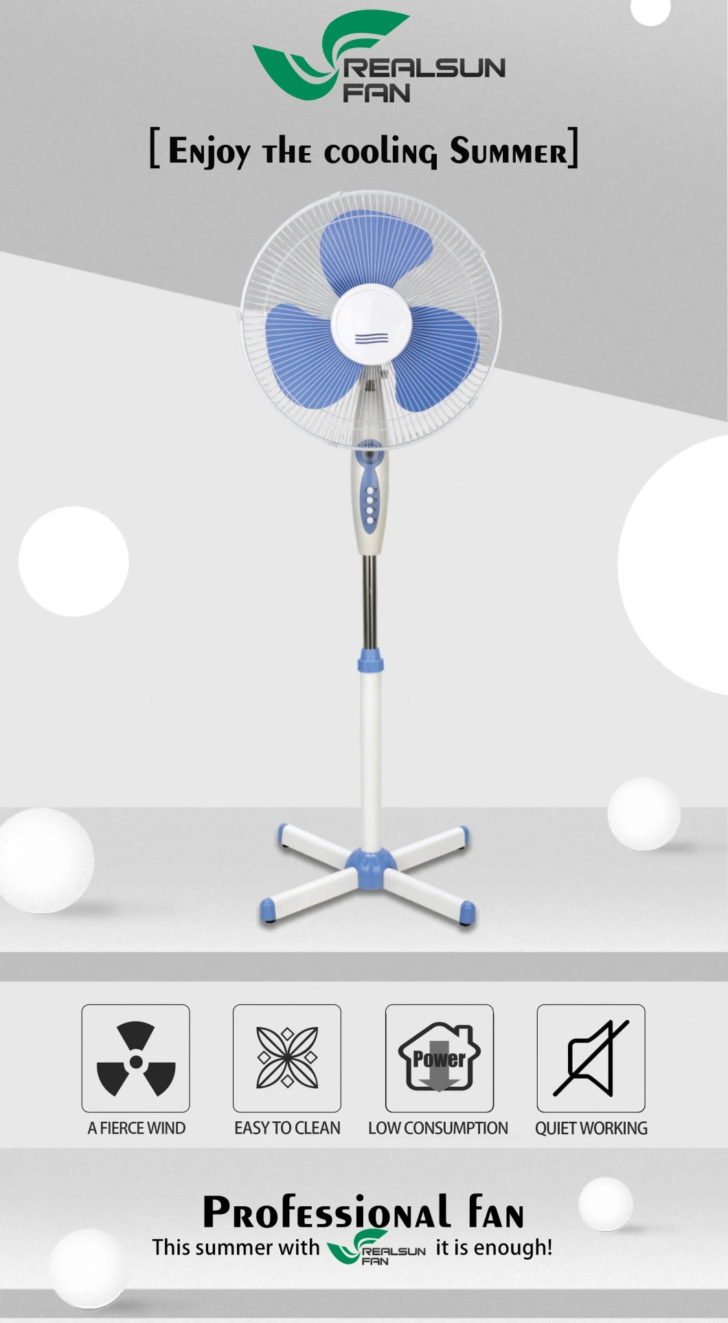 Factory Directly Selling 16inch Stand Fan Pedestal Fan with Timer/Light