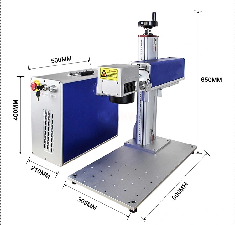 Portable Fiber 3D Laser Marking Machine with Rotary Fixture for Engrave Rings Vacuum Cup