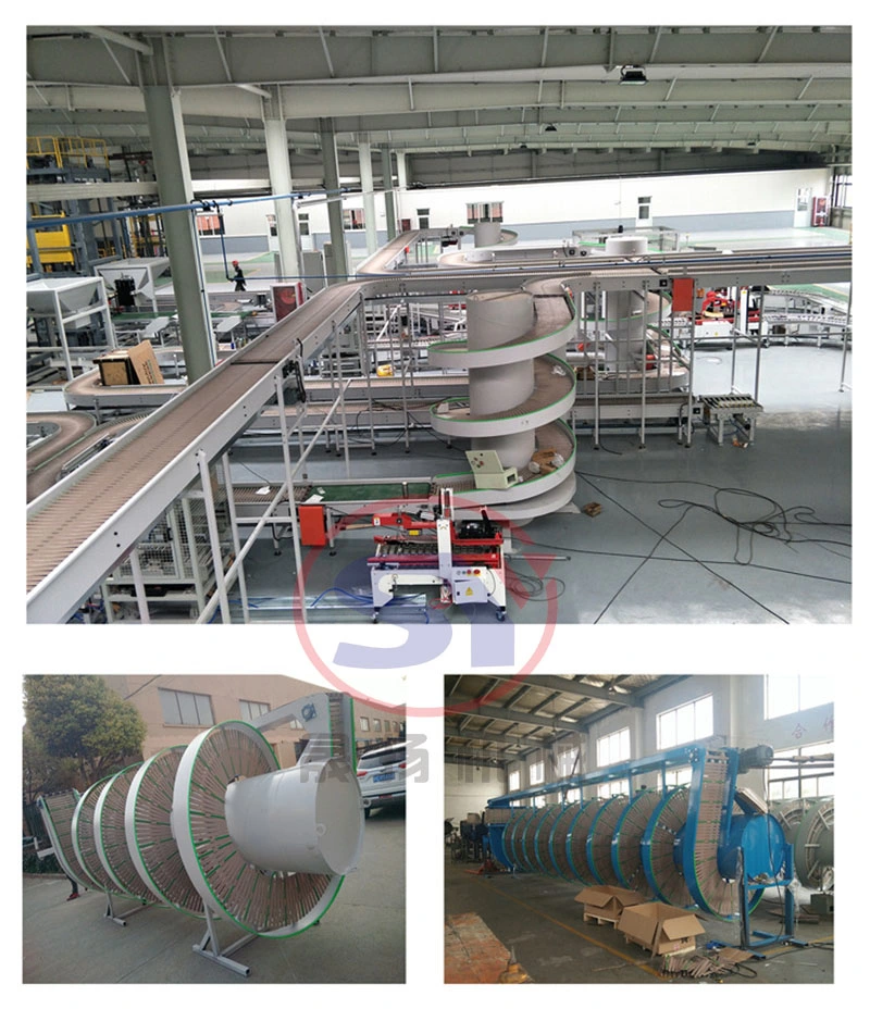 Bulk Material Case Packages Conveying Elevator Spiral Lift Conveyor