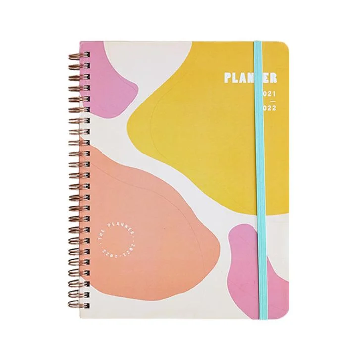 A5 Size Wire-Bound Refillable Soft Cover PU Leather Spiral Notebook