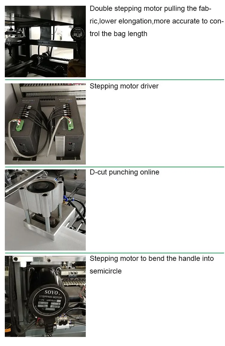 PP Biodegradable Eco-Friendly Non Woven Bag Machine for T Shirt Bag, D Cut Bag Making