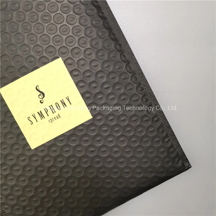 Wholesale Custom Padded Envelope Printed Air Bubble Pouch Matte Black Bubble Mailers