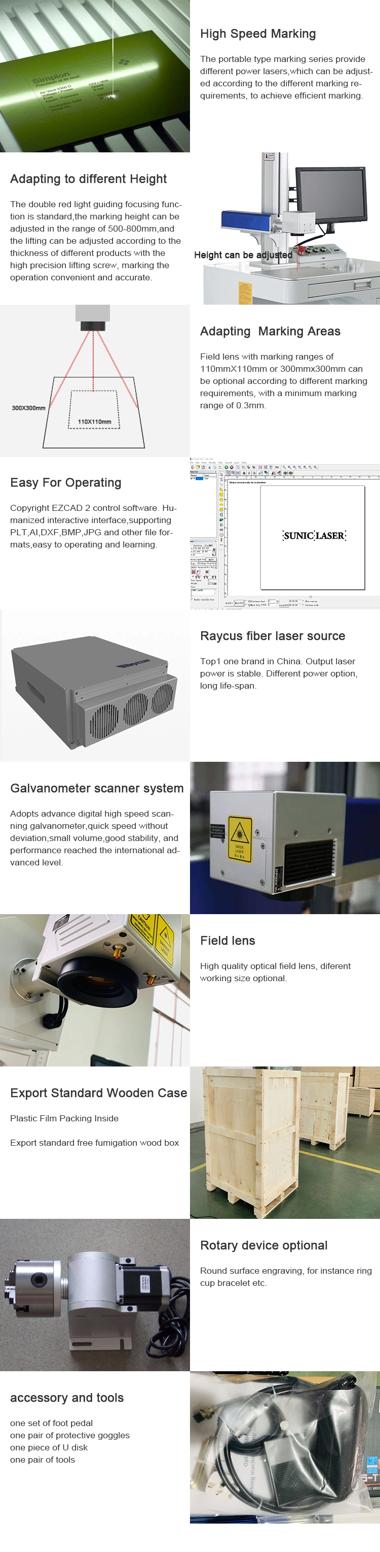 Desktop 20 Watt Fiber Optic Laser Engraving Machine for Metal Plastic Logo Print Laser Marking Machine