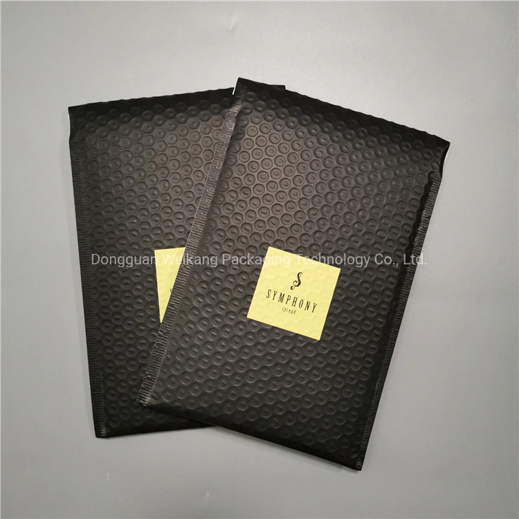 Wholesale Custom Padded Envelope Printed Air Bubble Pouch Matte Black Bubble Mailers