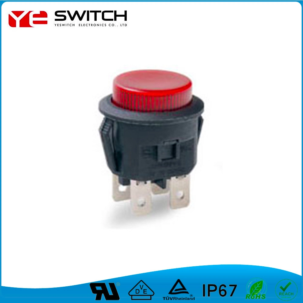 Electronic on off Push Button Switch with LED Light
