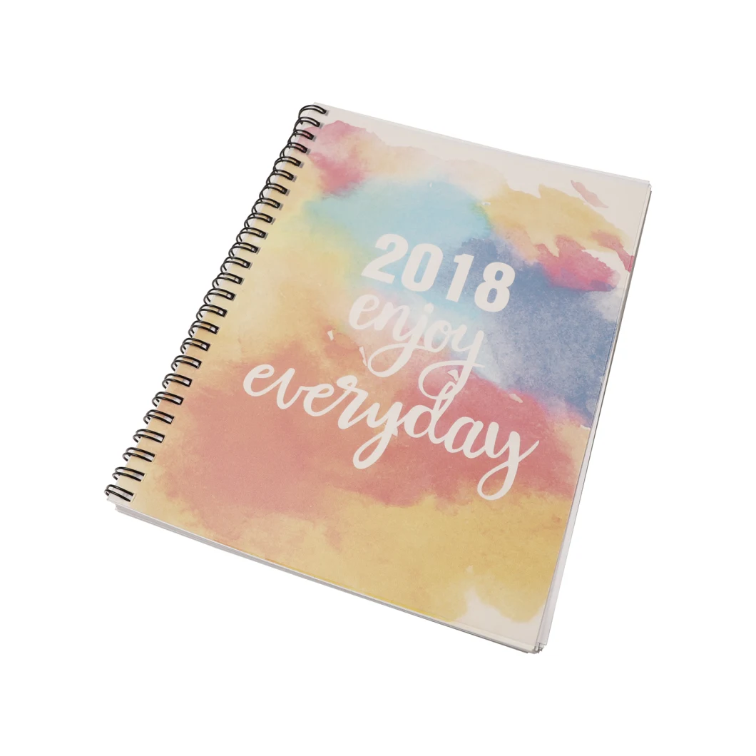 25006 Weekly Monthly Planner Organizer Custom High Quality Daily Hardcover 71 Sheets Gift Spiral Notebooks