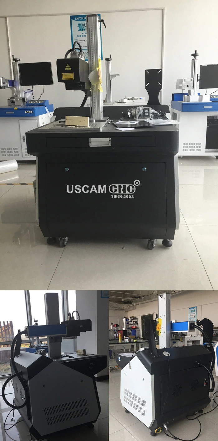Automatic Marker 3D Dynamic Focus Fiber Laser Marking Machine on Curved Surface