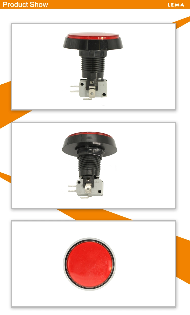 Lema on off 60.8mm LED Red Push Button Switch Pbs-005