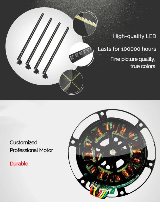 Competitive Price China Hologram LED Fan with Spinning LED Blade for Holographic Projection, 3D LED Fan
