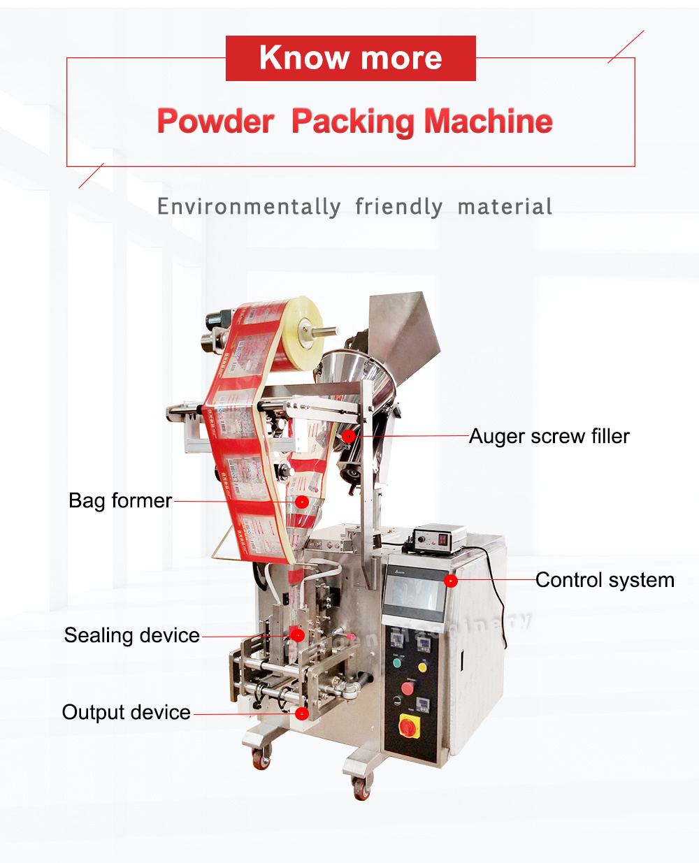 Bg Sweet Potato Powder 3 Side Seal/4 Side Seal/Stick Pouch Powder Packing Filling Machine