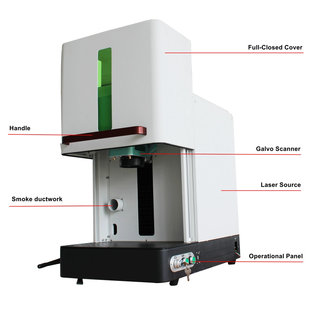 FM-20hpc Cover Full Enclosed Laser Marking Machine for Make Jewelry
