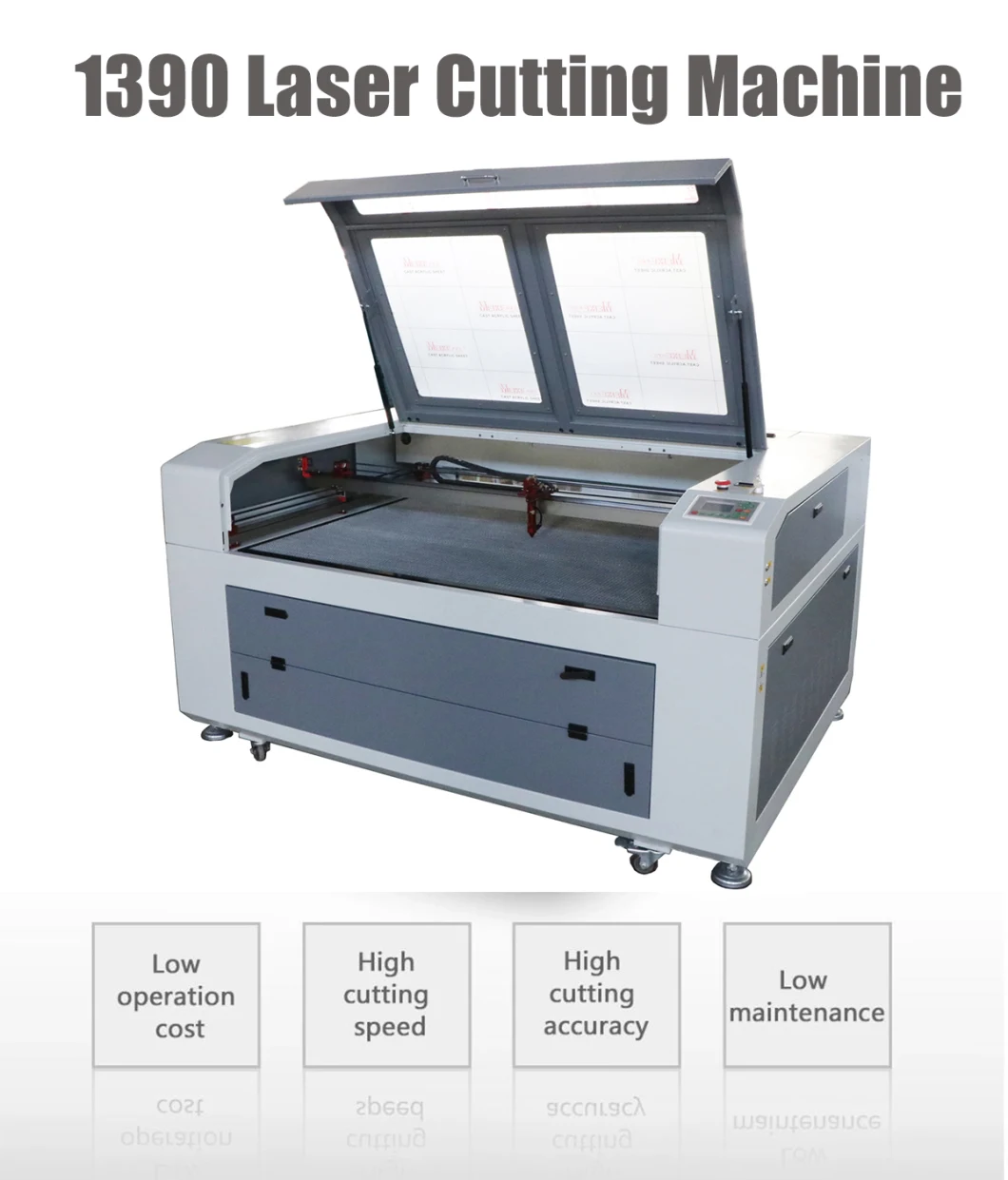 1390 100W Crystal Laser Engraving Machine Laser Wire Marking Machine