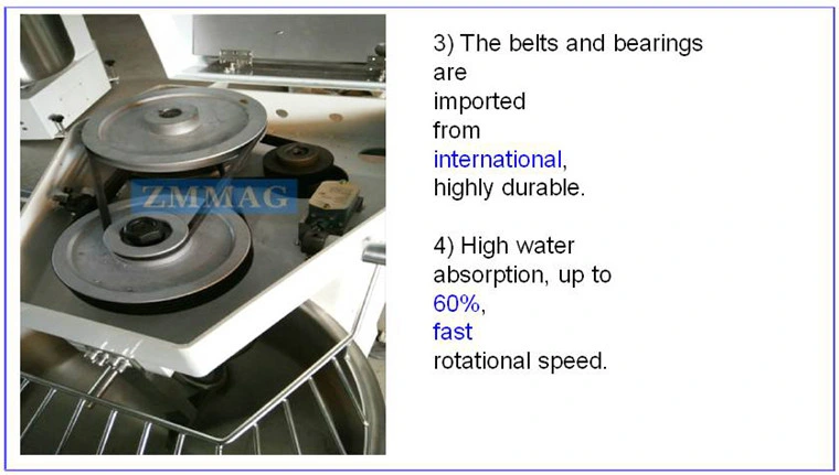 220V Spiral Mini Powered Bulk Bread Mixer Electric Diagram for Sale (ZMH-15)