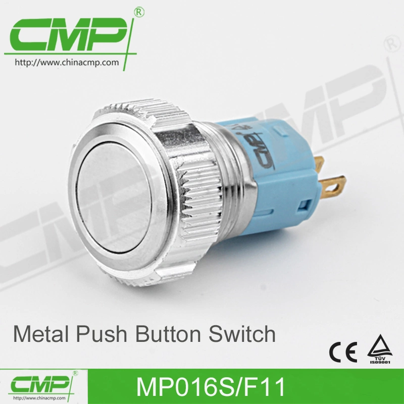 16mm Flat Head Without Light Push Button Switch
