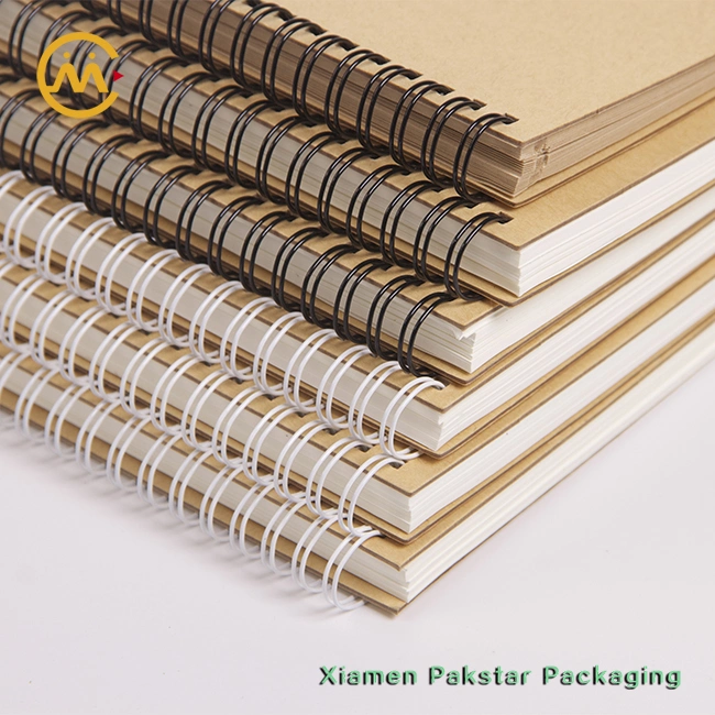 Wholesale Custom Size A4a5a6 Wire Binding Spiral Kraft Paper Cover Recycled Coil Notebook