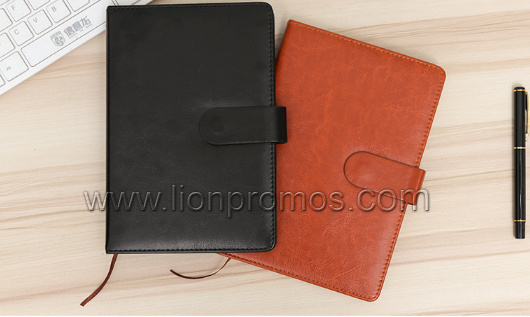 A5 Size Magnet Close PU Leather Notebook Custom Logo Embossed
