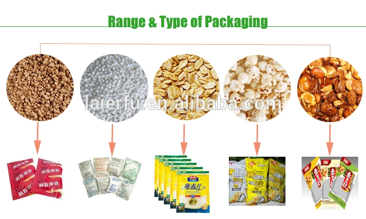 Automatic Verticl Pouch Legume Packaging Machine Granules Desiccant Film Date Four Side Sealing Packing Machine