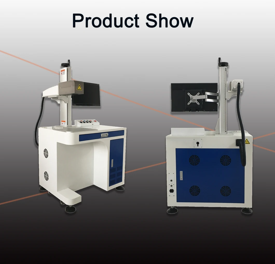 3D Printing Machine 50W Fiber Laser Marking Machine for Plane Marking/Axial Marking and Arc Surface Marking
