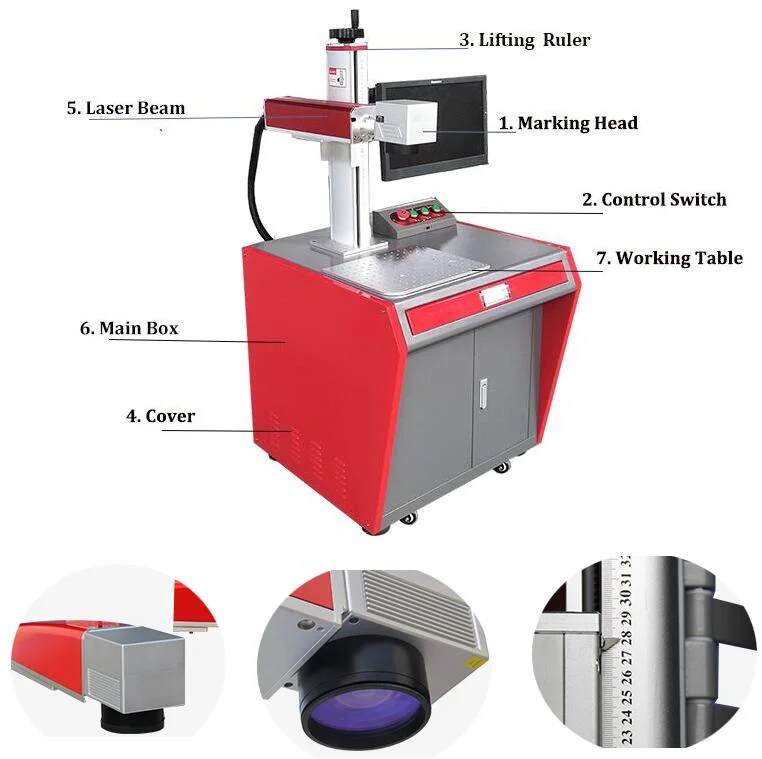 Ezcad Fiber Laser Marking Machine for Metal/ Watch/ Key/ Knife/ Pen