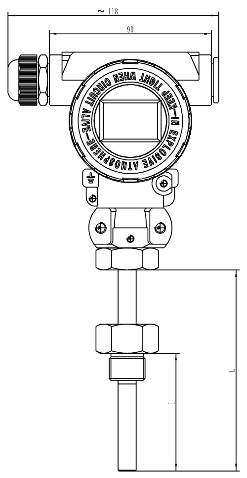 Digital display PT100 PT50 Temperature Sensor