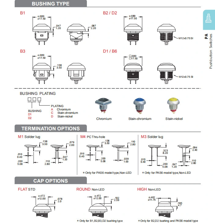 Reset or Momentary Push Button Switch IP67 Waterproof Hot Seller