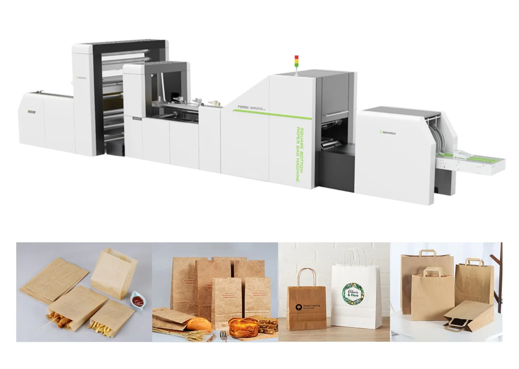 Paper Shopping Bag Making Machine Cloth Bags Roll Square Bottom Paper Bag Making Machine