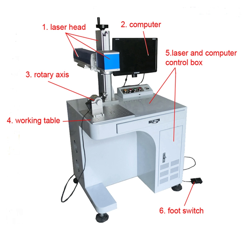 Desktop Fiber Laser Marking Machine for Stainless Steel Copper Jewelry Cutting Smart Laser Engraving