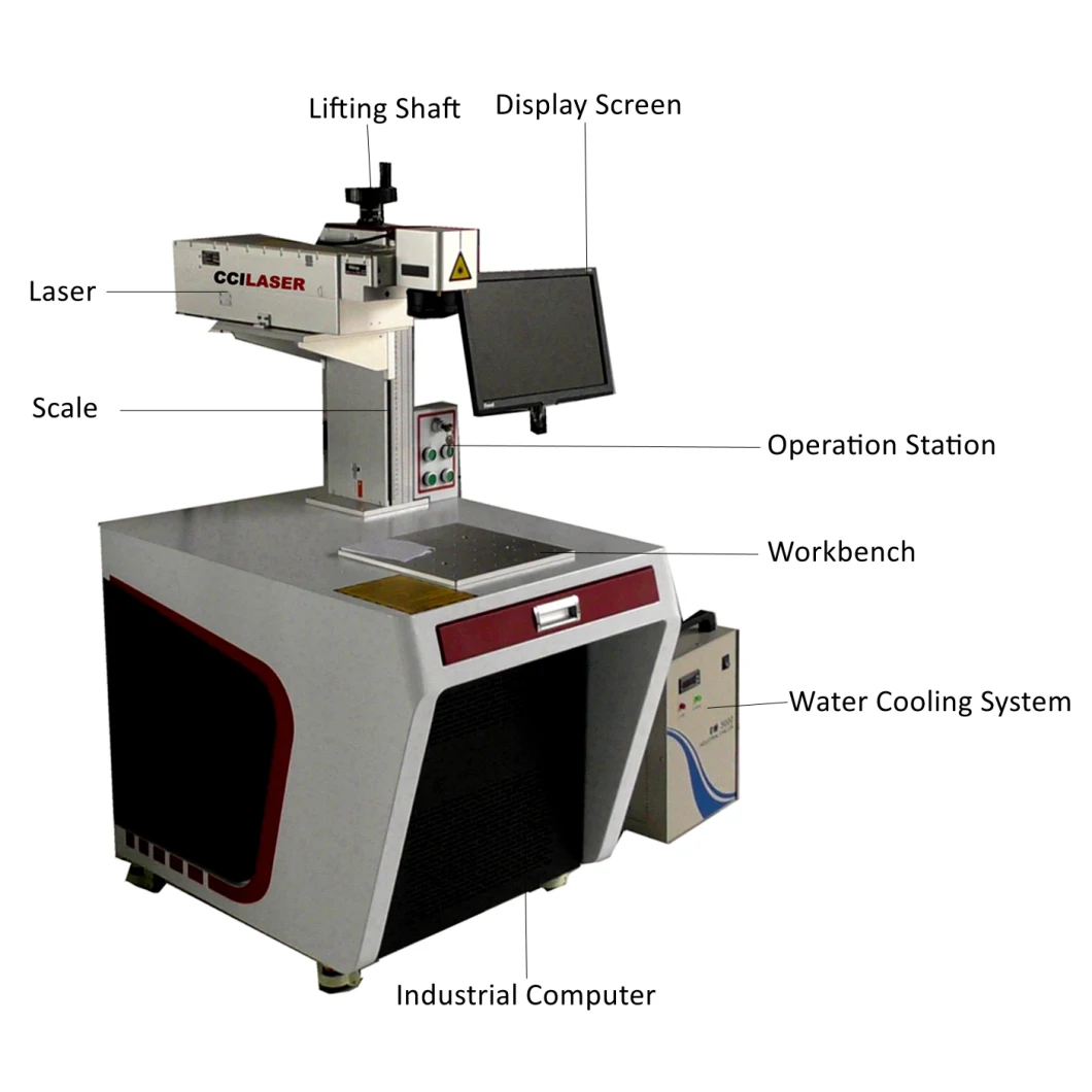3W UV Fiber Laser Marking Machine for Metal/Plastic/Wood/Glass