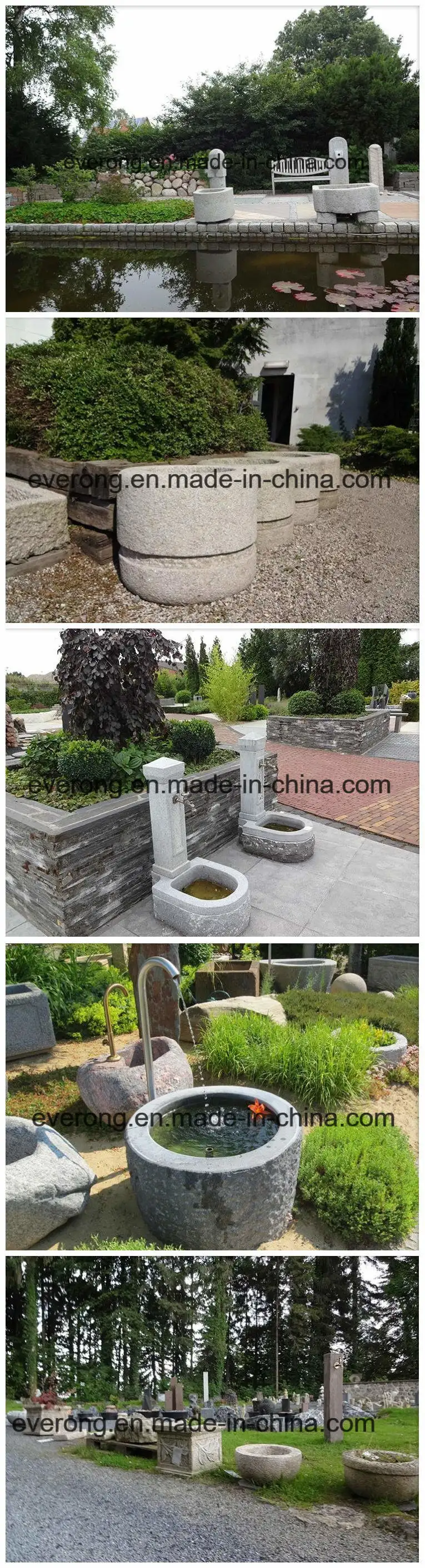 Natural Stone Sink Granite Trough for Water Storage /Planters/Livestock &Animal Feeding Ponds