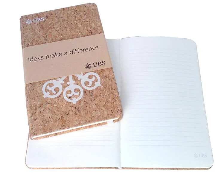 Promotion Gift Eco Friendly Cork Cover Dairy Planner Gluebound Notebook