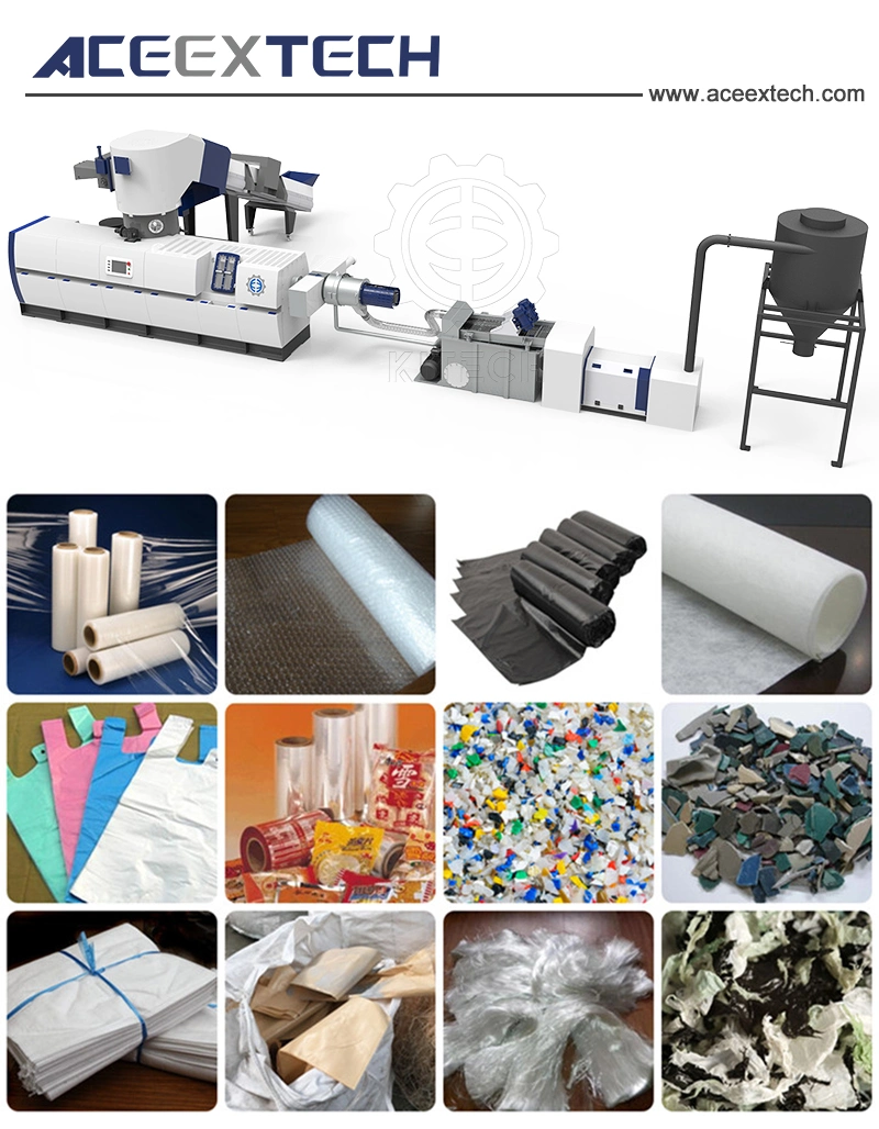 Plastic Recycling PP Woven Bag Pellet Machine Extruder