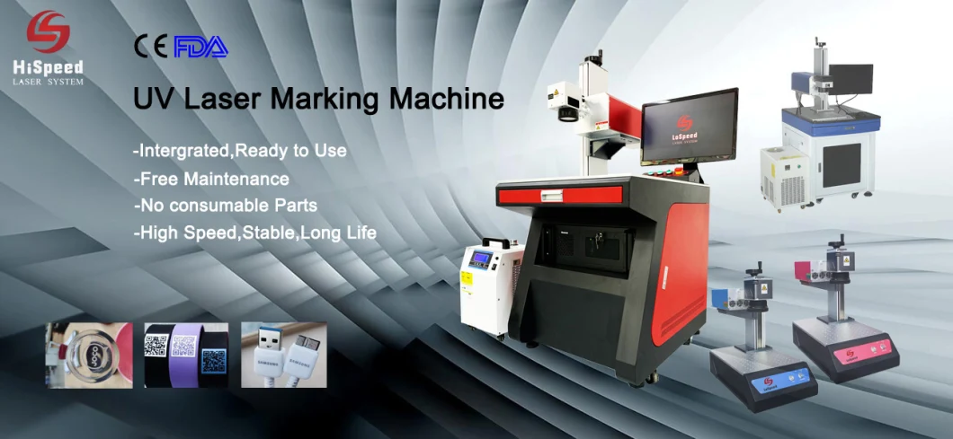 2020 Hispeedlaser High Precision 5W UV Laser Marking Machine for Glass Products Marking