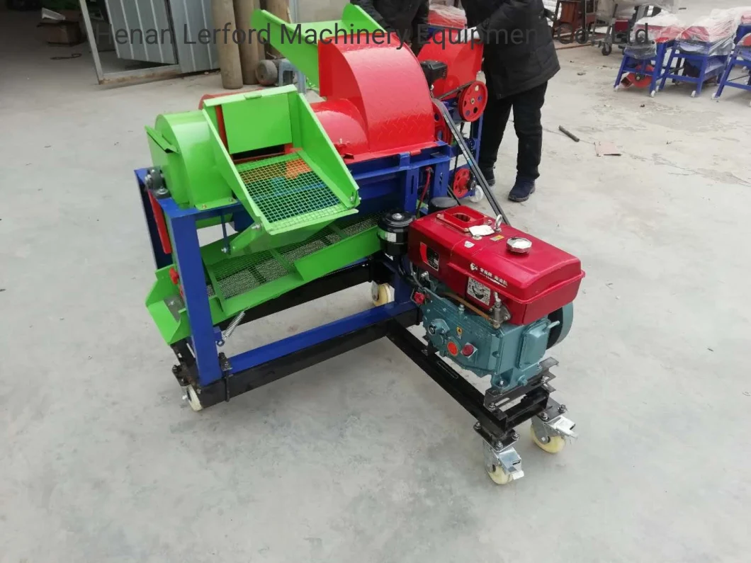 Diesel Engine Portable Sorghum Soybean Multi Crop Paddy Rice Wheat Maize Peeler Corn Sheller Thresher Machine