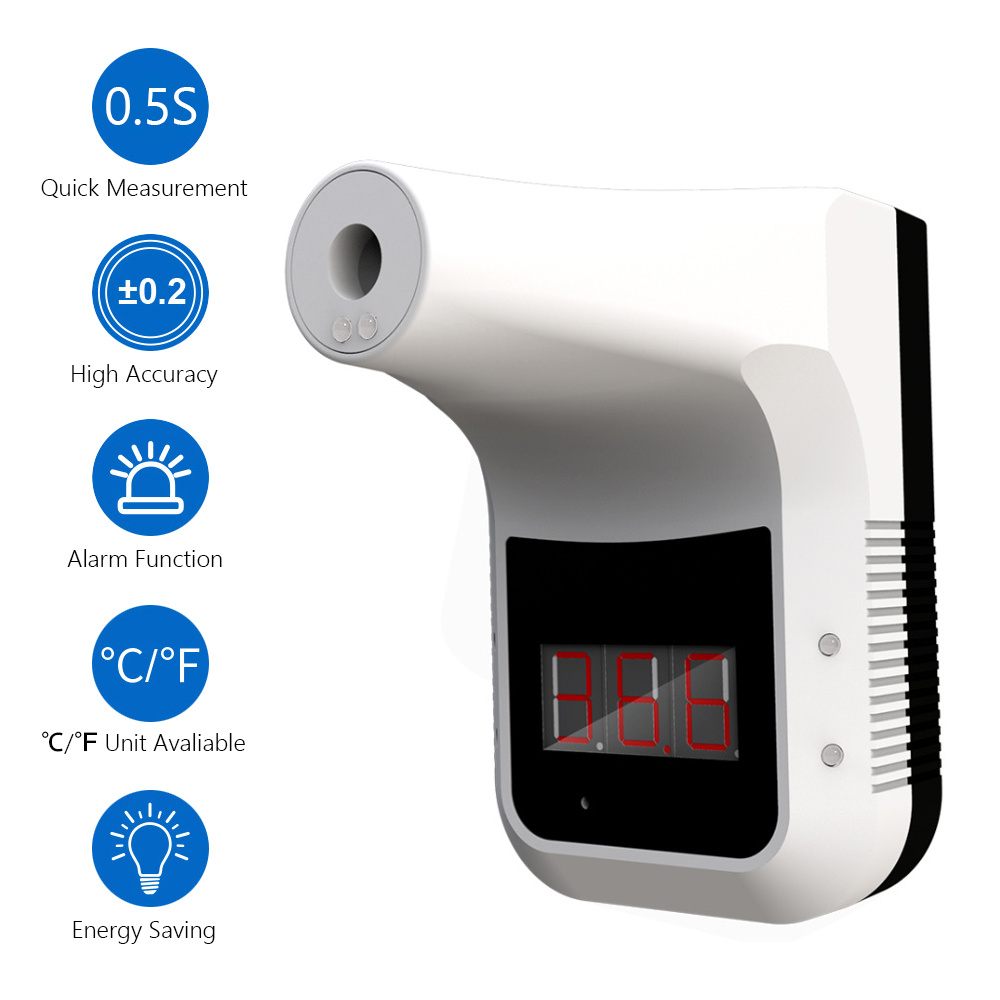 Fixed Electronic Hands-Free Sensor Laser LCD Screen Display Ai Voice Broadcast Temperature Measurement Tools