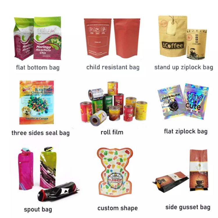 Flat Bottom 8 Side Sealing Food Packaging Bag Tea Bread Coffee Packaging Seal Bag