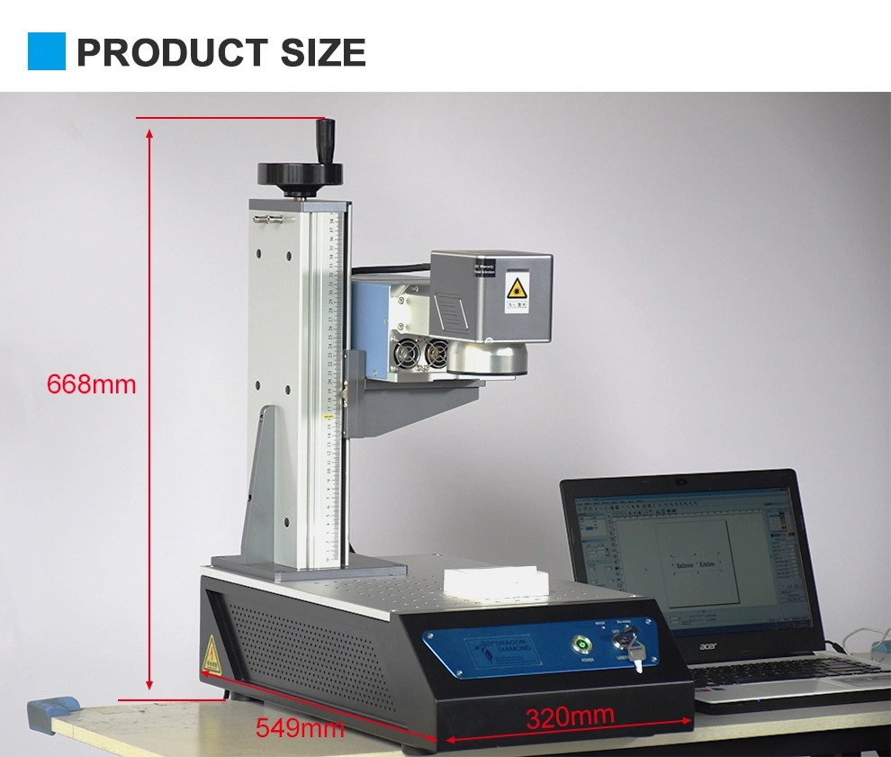 High Speed 355nm 5W 3W UV Laser Marking Machine for Glass PVC Plastic Stone