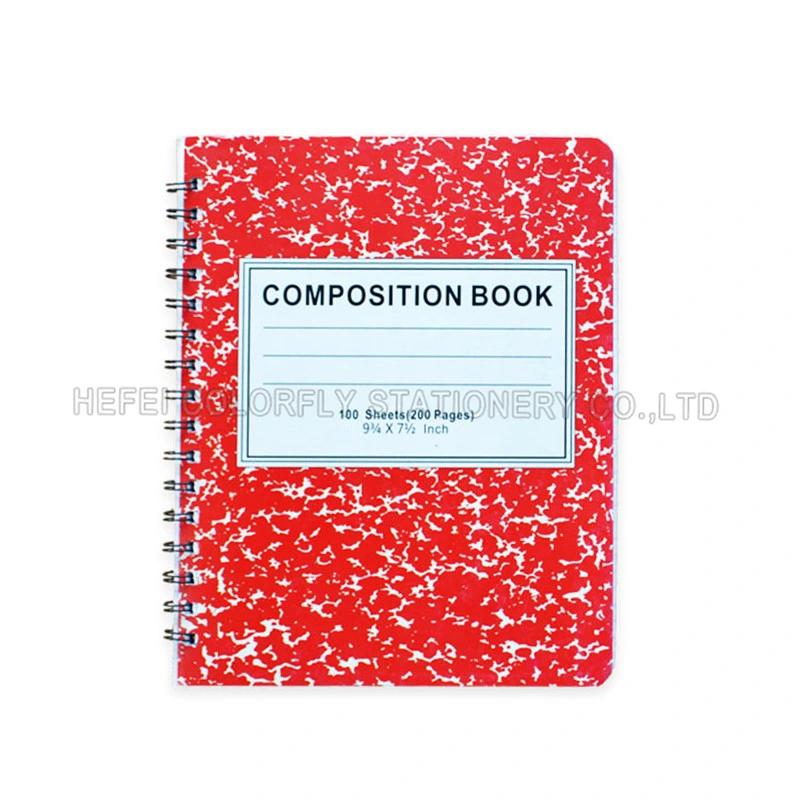 Spiral Binding 200pages Marbled Composition Notebook