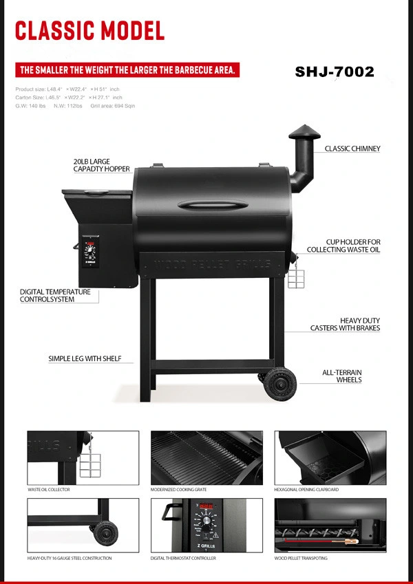 Digital Temperature Control BBQ Grill (SHJ-7002)