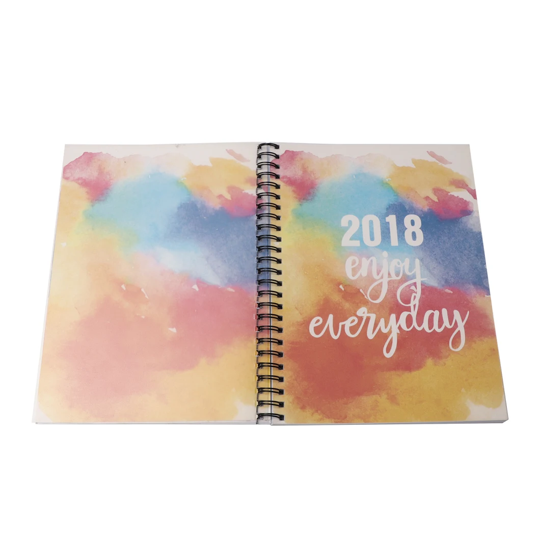 25006 Weekly Monthly Planner Organizer Custom High Quality Daily Hardcover 71 Sheets Gift Spiral Notebooks