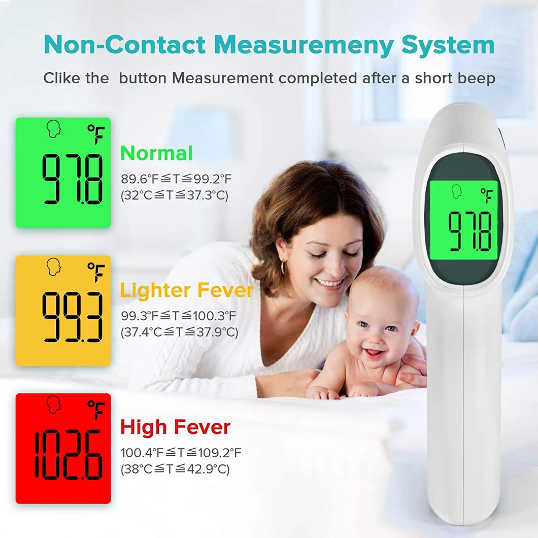 Body Temperature Digital Infrared Thermometer Adult Kids Forehead Non Contact LCD IR Thermometer