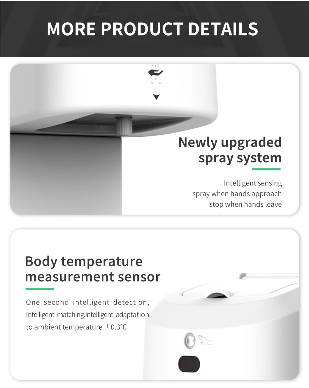 Automatic Sanitizer Dispenser Electric Auto Hand Soap Dispensers K3 K9 K9 PRO with Temperature Sensor