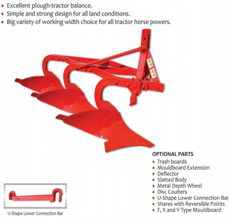 3 Point Hitch Plow 3 Furrow Plough Harrows Mini Farming Tractor Ploughing Machine